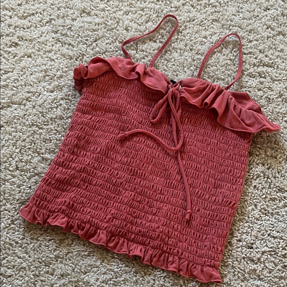 American Eagle Outfitters Ruffled Tank Top